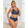 Subblime - 954062 Soutien-Gorge + Culotte Dentelle Bleu S/M
